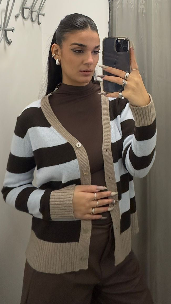 Cardigan righe