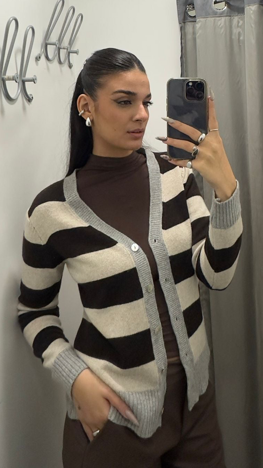 Cardigan righe
